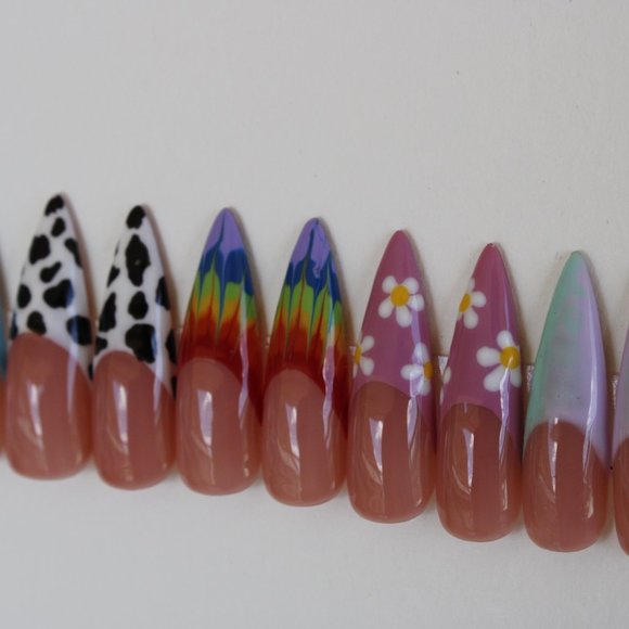 French Tip Press On Nails - 20pc - Picture 2 of 6